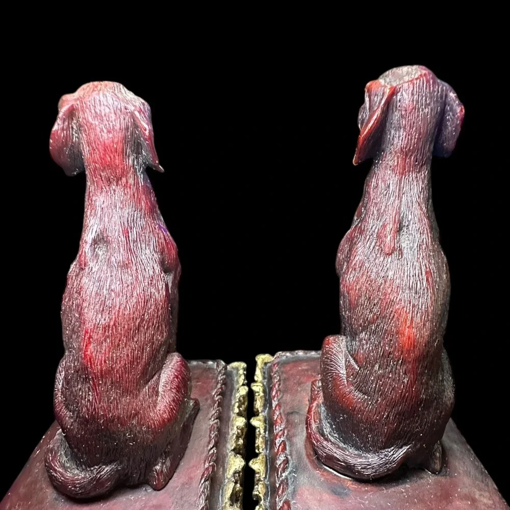 Retriever Book Ends Carved Pair 